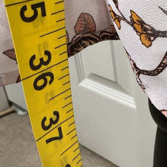 Maurice's Kimono Plus Size 3X Pink Floral Long Sheer Summer Cottage Boho - Picture 8 of 8